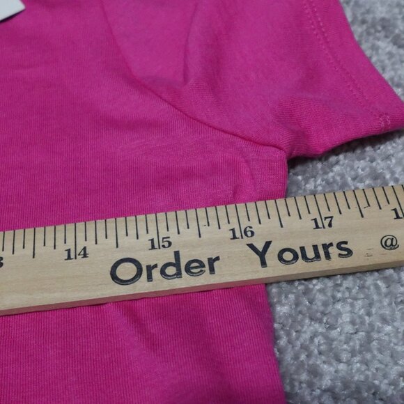Crown & Ivy T-Shirt Top Women's XS Pink Scoop Neck Short Sleeve Pullover - Picture 11 of 11